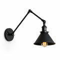Adjustable Double Swivel Arms Matte Black Wall Lamp – lifestyle view