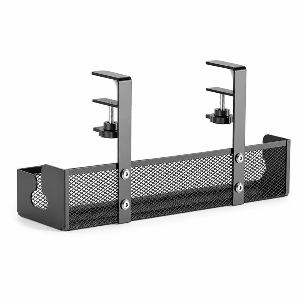Clamp-On Ventilated Steel Cable Basket – front view