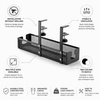 Clamp-On Ventilated Steel Cable Basket – side view