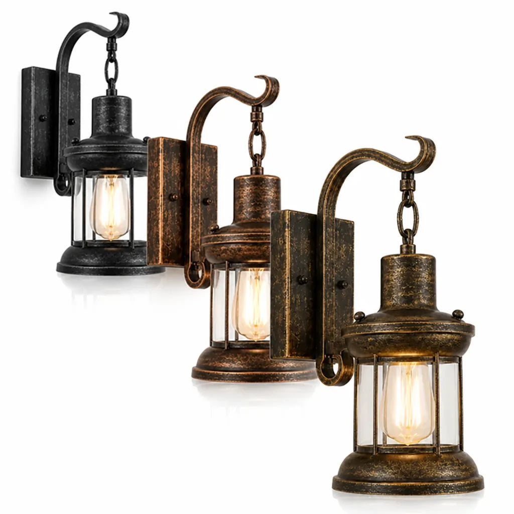 Industrial Vintage Hardwired Wall Light – detail view