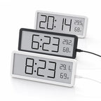 Large LCD Temperature & Humidity Alarm Clock – detail view