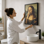 Moisture-Resistant Hand-Stretched Canvas Wall Art (Frameless Front) – in use