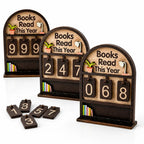 Natural Wood Adjustable Number Reading Counter (Wall-Mountable) – detail view