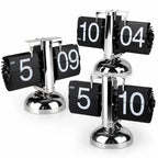 Retro Silent Quartz & Metal Frame Flip Clock – detail view