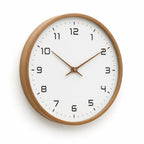 Silent Sweep Solid Wood Wall Clock (25x25 & 30x30 cm) – front view