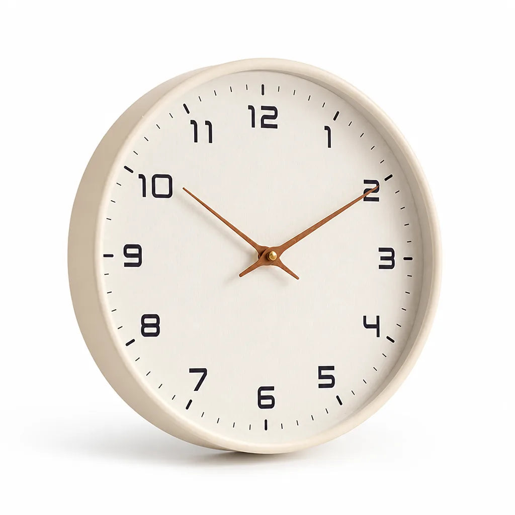 Silent Sweep Solid Wood Wall Clock (25x25 & 30x30 cm) – close-up view