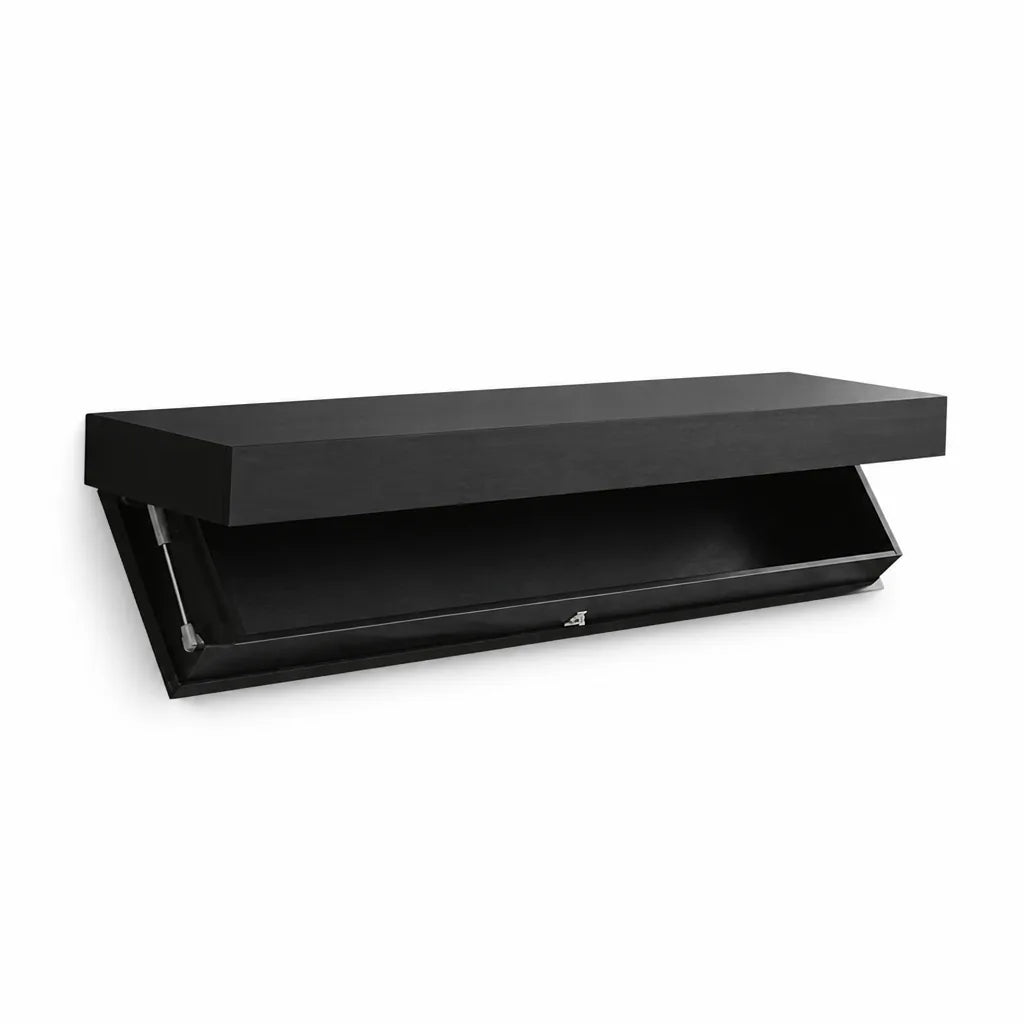 Solid Wood Hidden Compartment Wall Shelf – front view