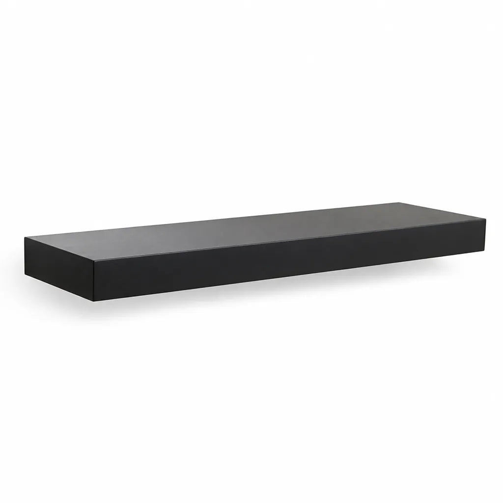 Solid Wood Hidden Compartment Wall Shelf – close-up view