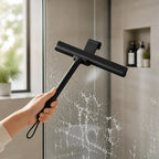 Streak-Free Rubber Blade & Ergonomic Handle Shower Squeegee – in use