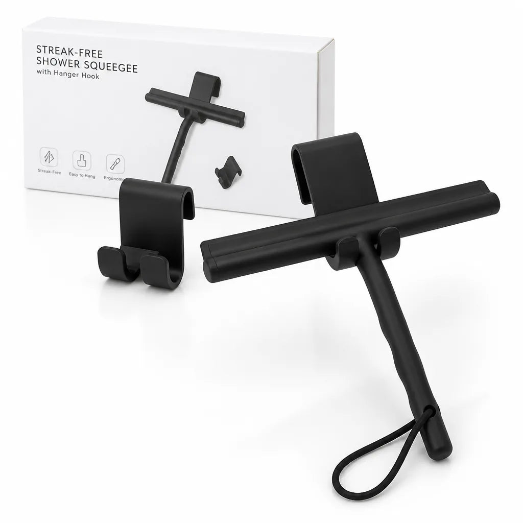Streak-Free Rubber Blade & Ergonomic Handle Shower Squeegee – detail view