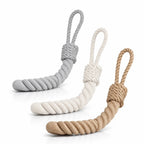 Weighted Braided Cotton-Blend Door Stopper (Set of 2) – in use