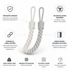 Weighted Braided Cotton-Blend Door Stopper (Set of 2) – detail view